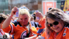 Edmonton Oilers fans during the 2024 Stanley Cup Playoffs photo by Alan Donnelly